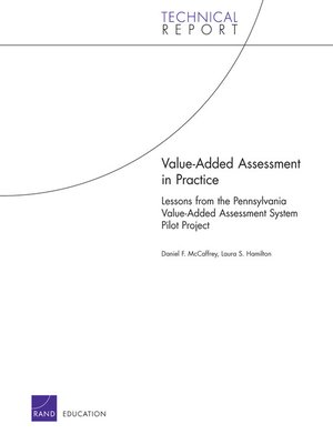 cover image of Value-Added Assessment in Practice